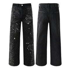 Purple Brand Crystal Diamond Jeans #9125
