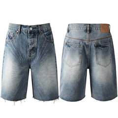 Purple Brand Crystal Diamond Denim Shorts #5100