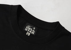 Hellstar Letter Printed T-Shirt Black