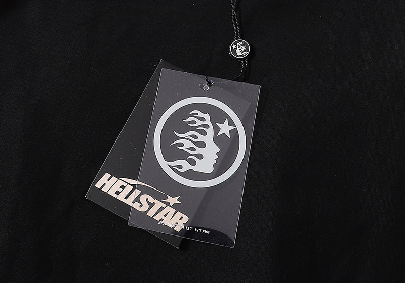 Hellstar Letter Printed T-Shirt Black