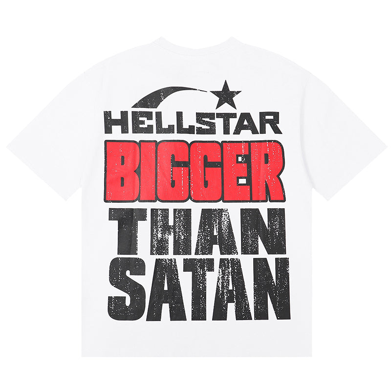 Hellstar Letter Printed T-Shirt White