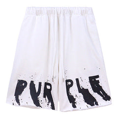 Purple Brand  Letter Logo Printed Shorts