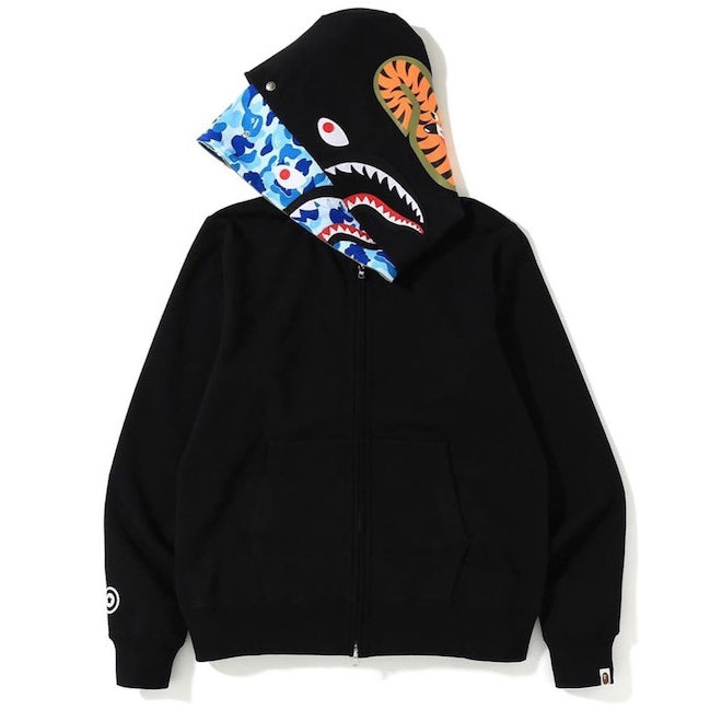 Bape shark full zip double hoodie