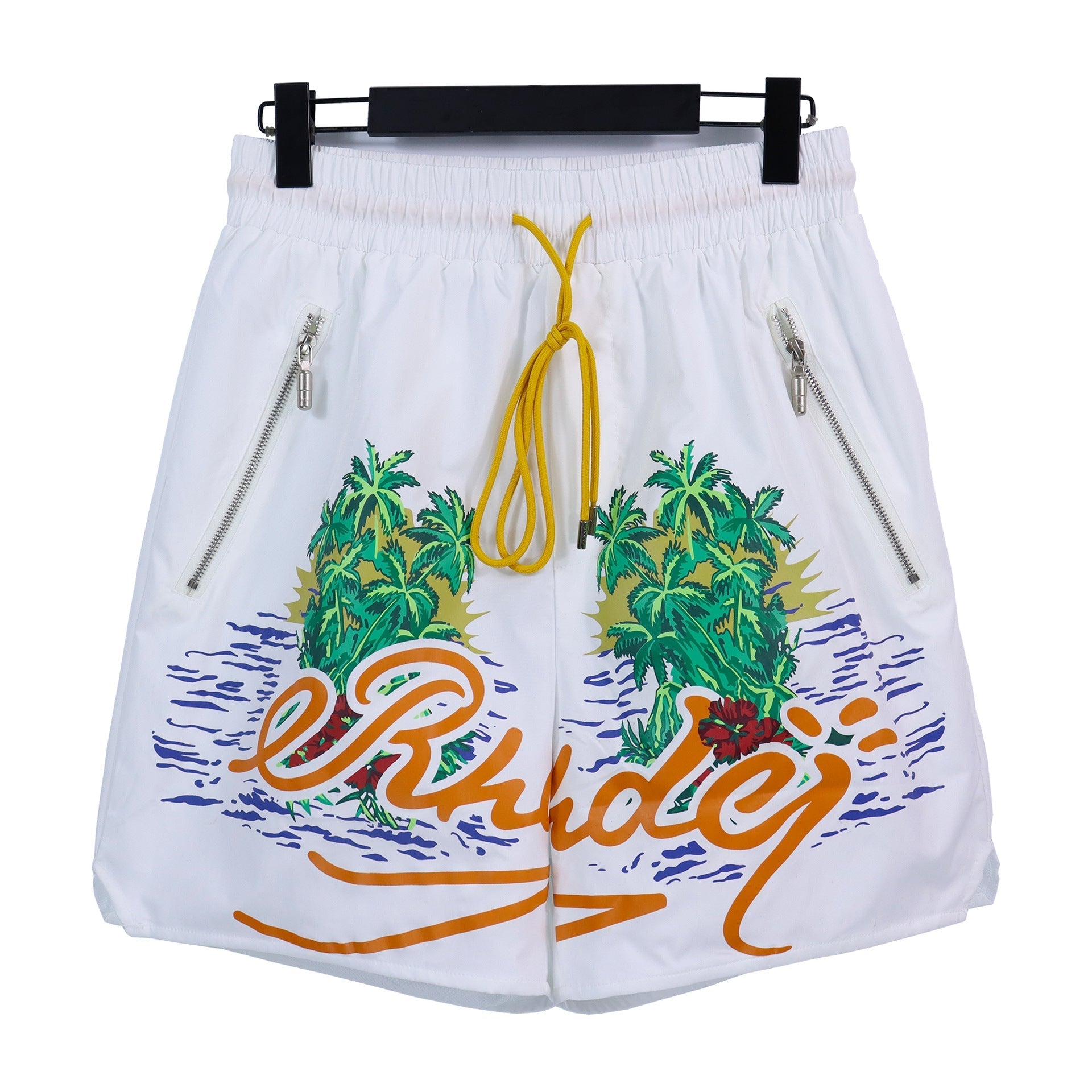 RHUDE coconut letter print casual shorts