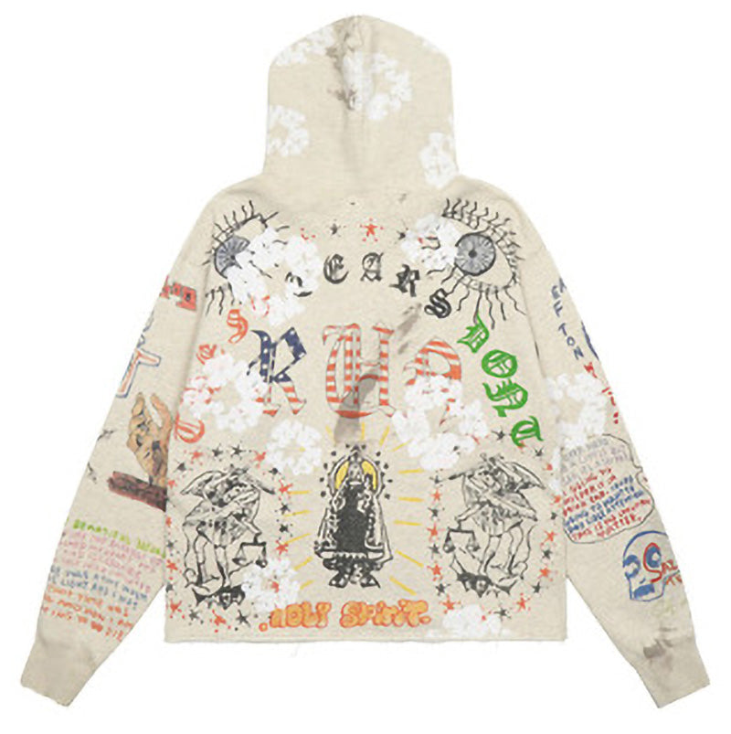 SAINT MICHAEL kapok graffiti print Hoodies