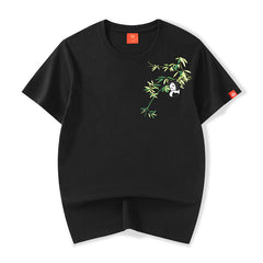 Vintage summer panda embroidered t-shirt