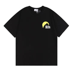 RHUDE Lettering Sunset Graphic T-Shirt Yellow