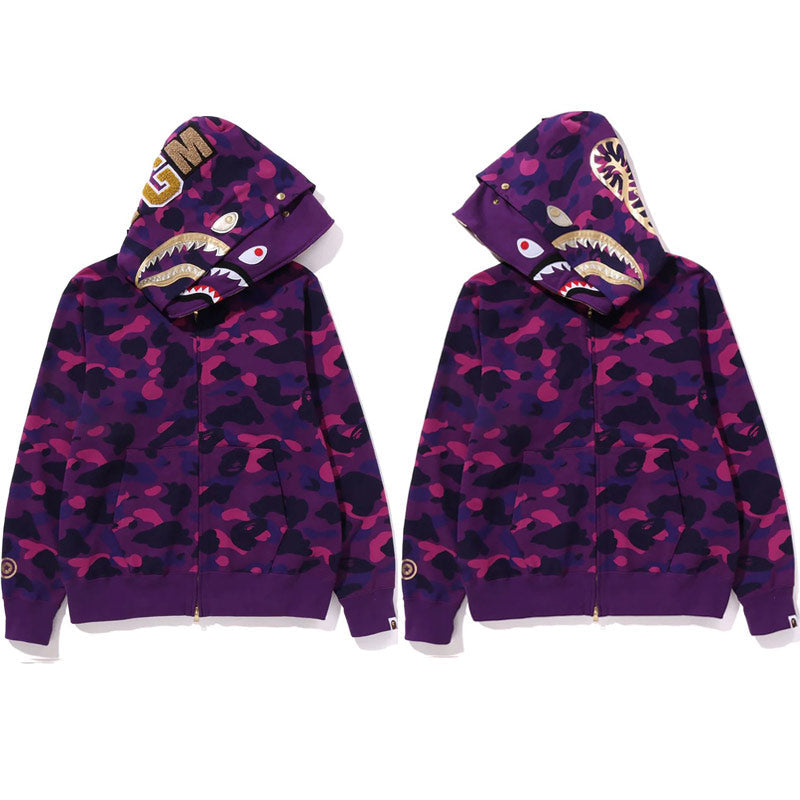 BAPE Color Camo Double Shark Full Zip Hoodie