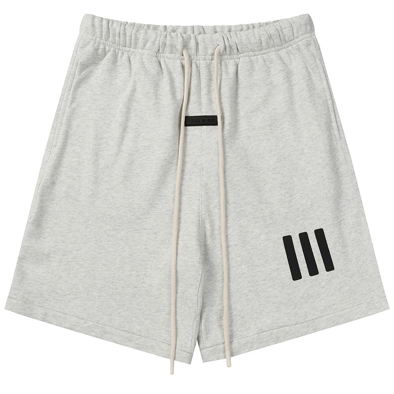 FEAR OF GOD X ADIDAS joint three-dimensional rubber three-bar shorts