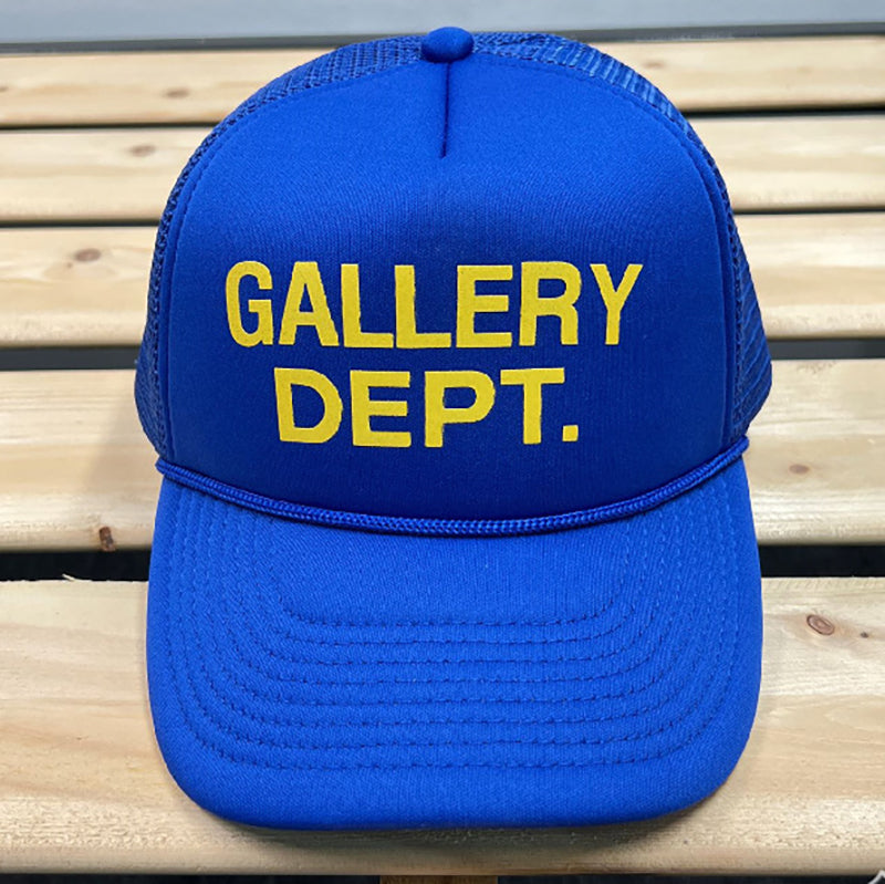 Gallery Dept Logo-Print Canvas and Mesh Trucker Cap