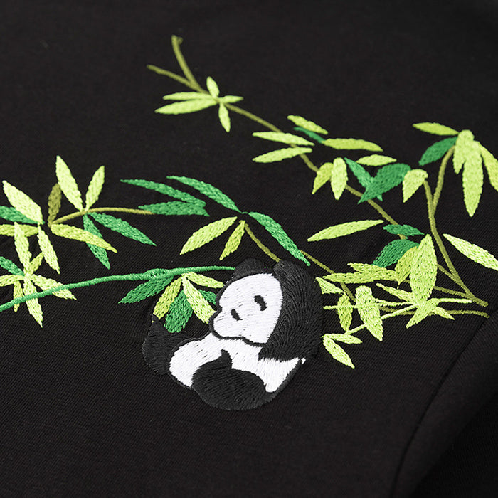 Vintage summer panda embroidered t-shirt