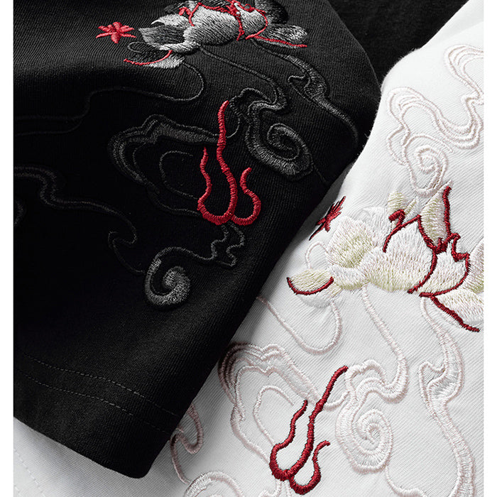 Chinese style men's phoenix embroidery shirt