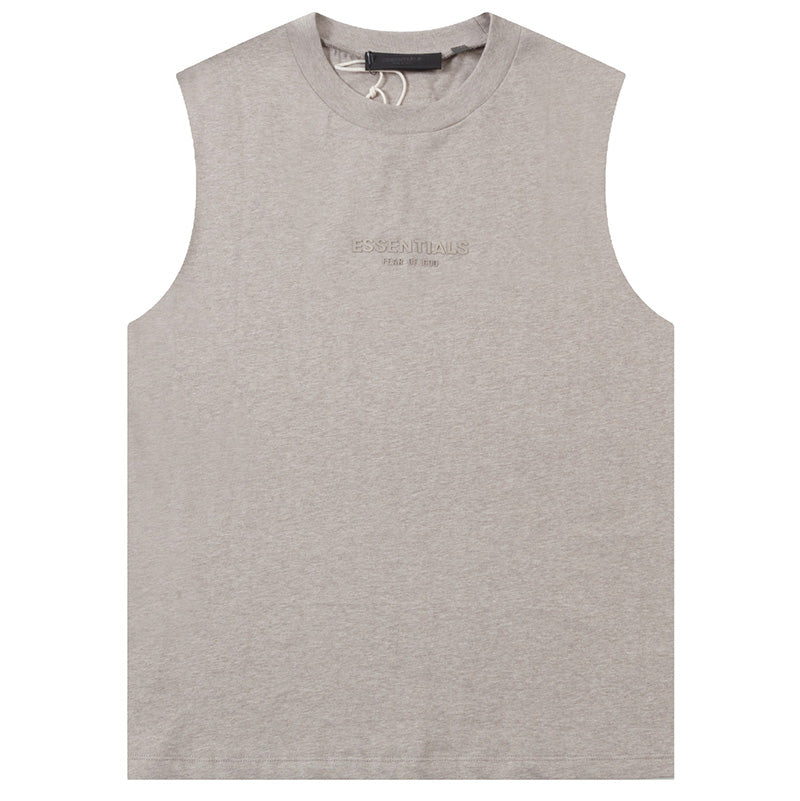 FEAR OF GOD Flocking small letter print Sleeveless T-Shirts