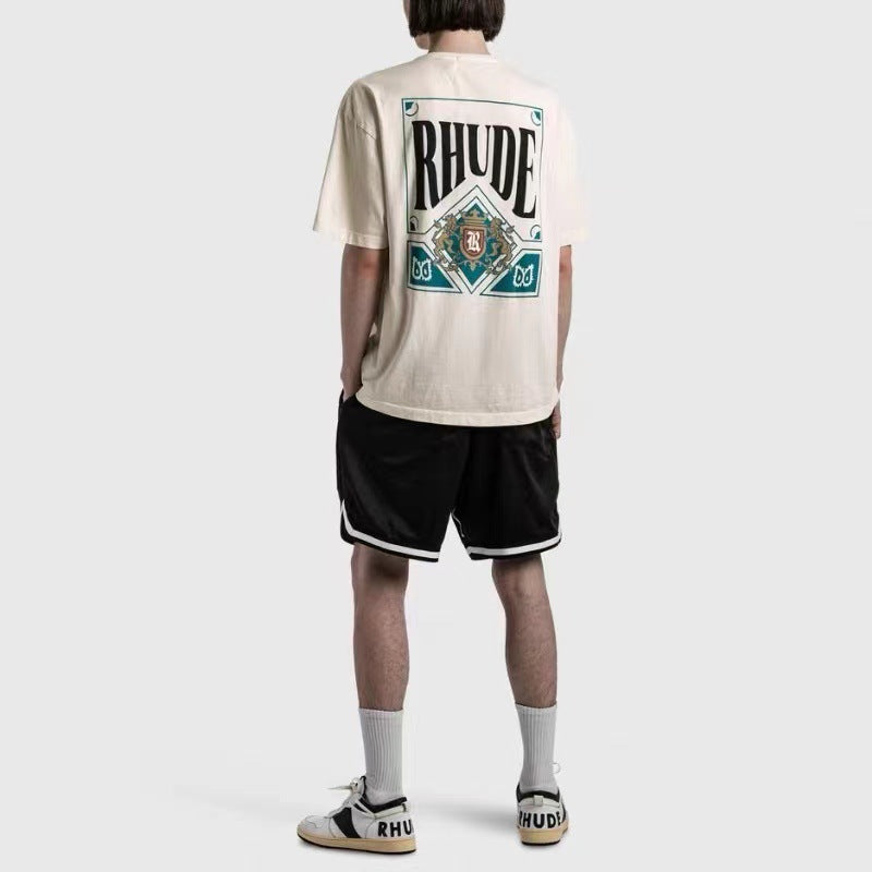 RHUDE Micro Logo Poker Card Printing T-Shirt