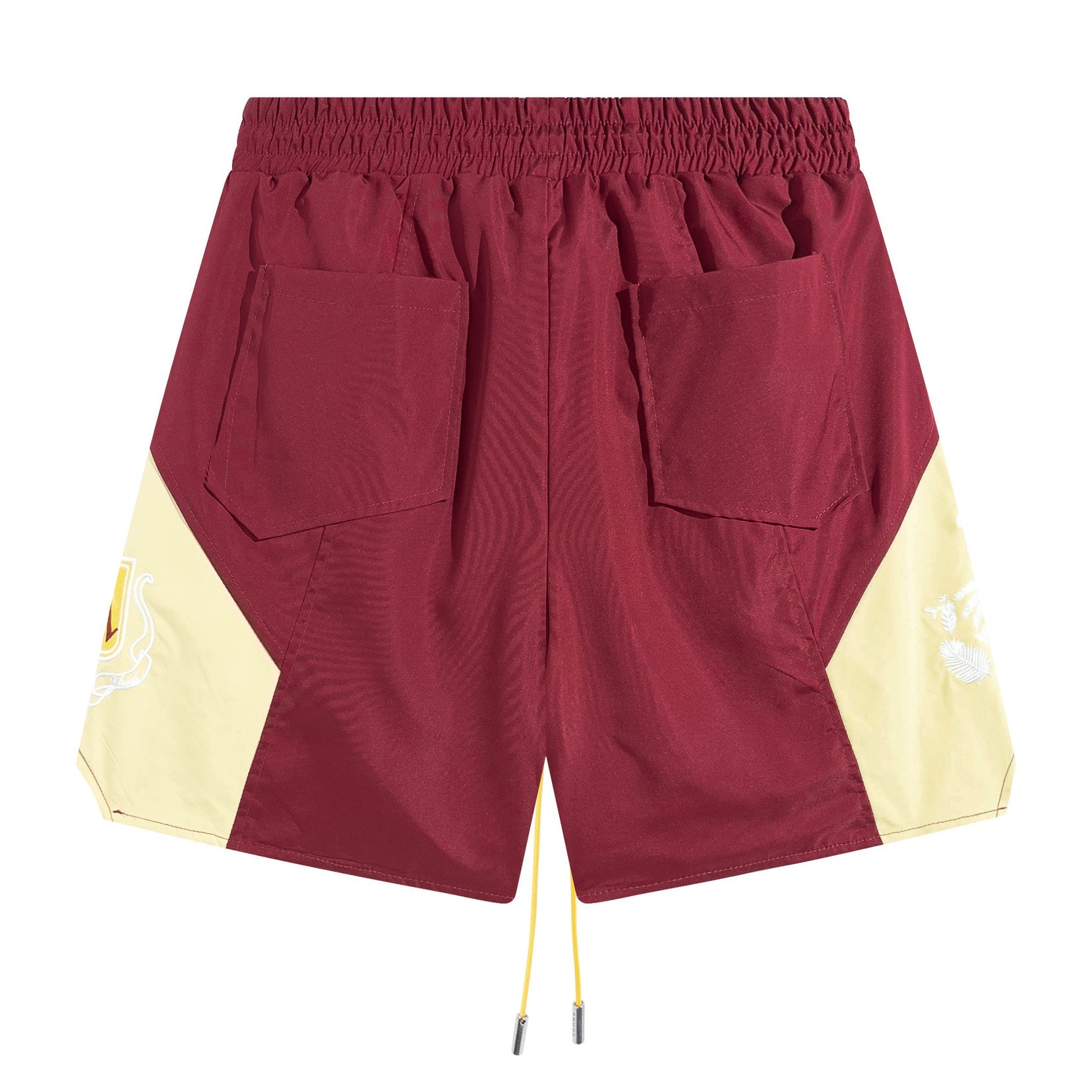 RHUDE Micro Logo Embroidered Colorblock Beach Track Shorts