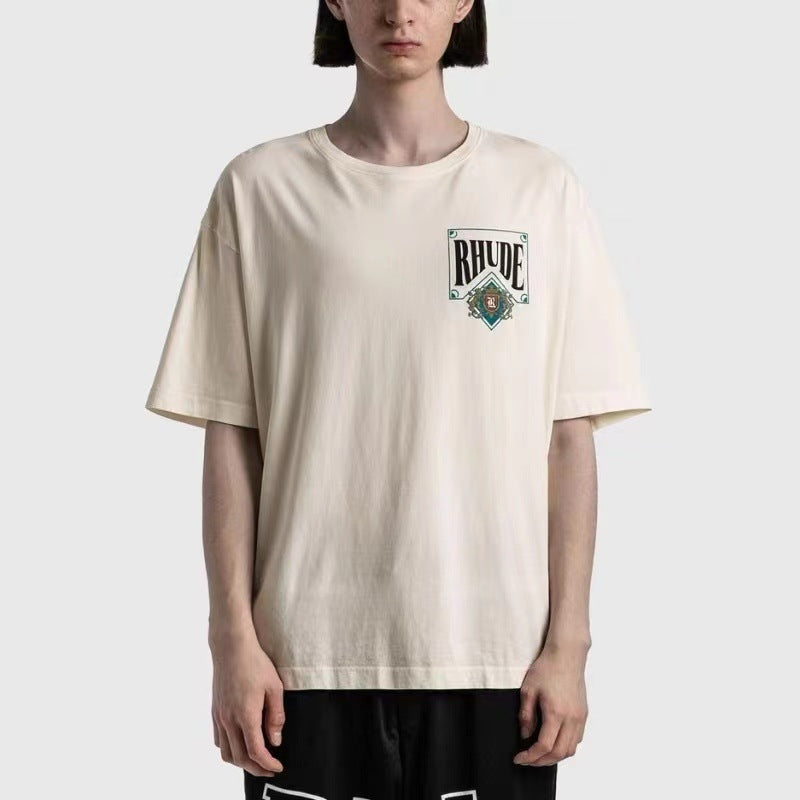 RHUDE Micro Logo Poker Card Printing T-Shirt