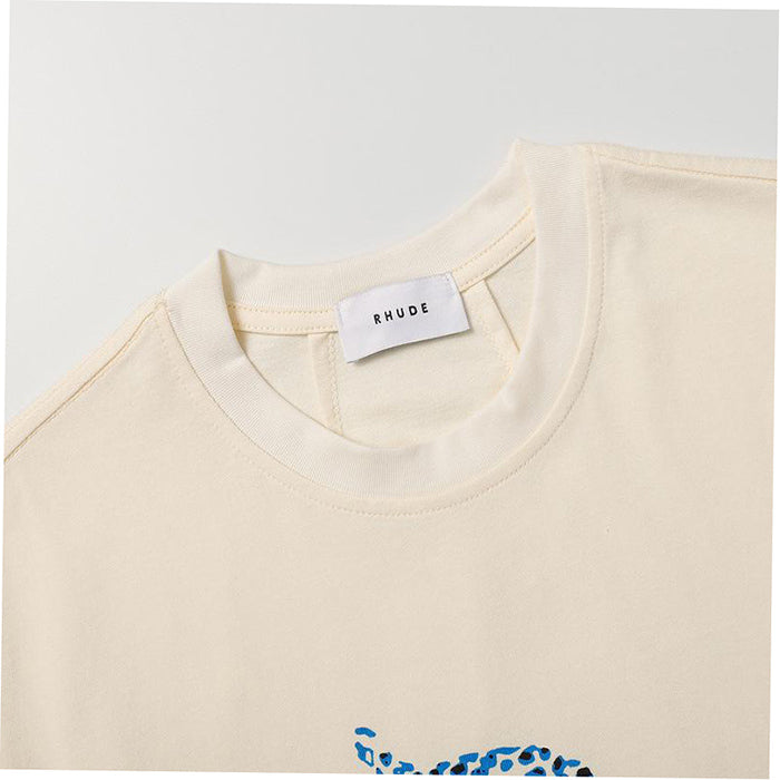 RHUDE T-Shirt Leopard White