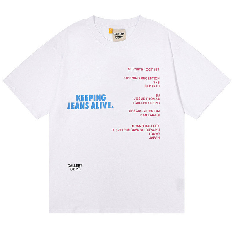 Gallery Dept Tokyo-limited colorful letter printing T-Shirts