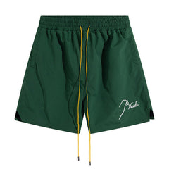 RHUDE track shorts logo embroidered board shorts