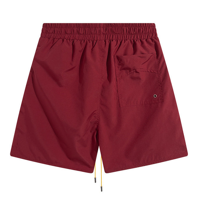 RHUDE track shorts logo embroidered board shorts