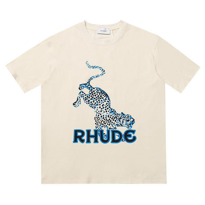 RHUDE T-Shirt Leopard White