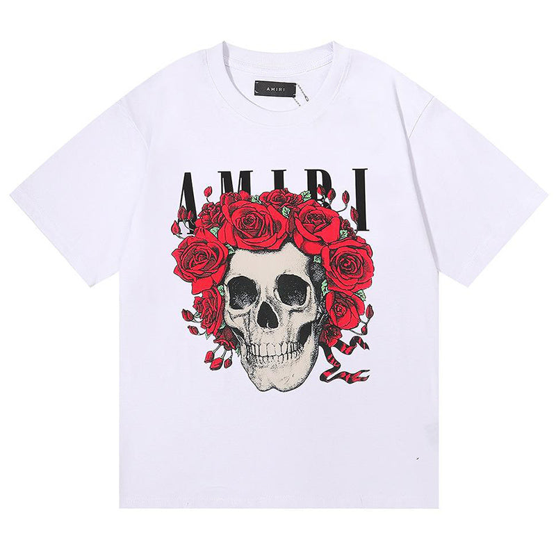 AMIRI rose skull print T-Shirts