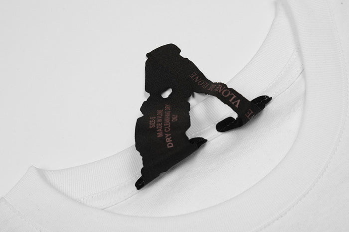 VLONE Rope Letter Big V Print Hip Hop T-Shirt