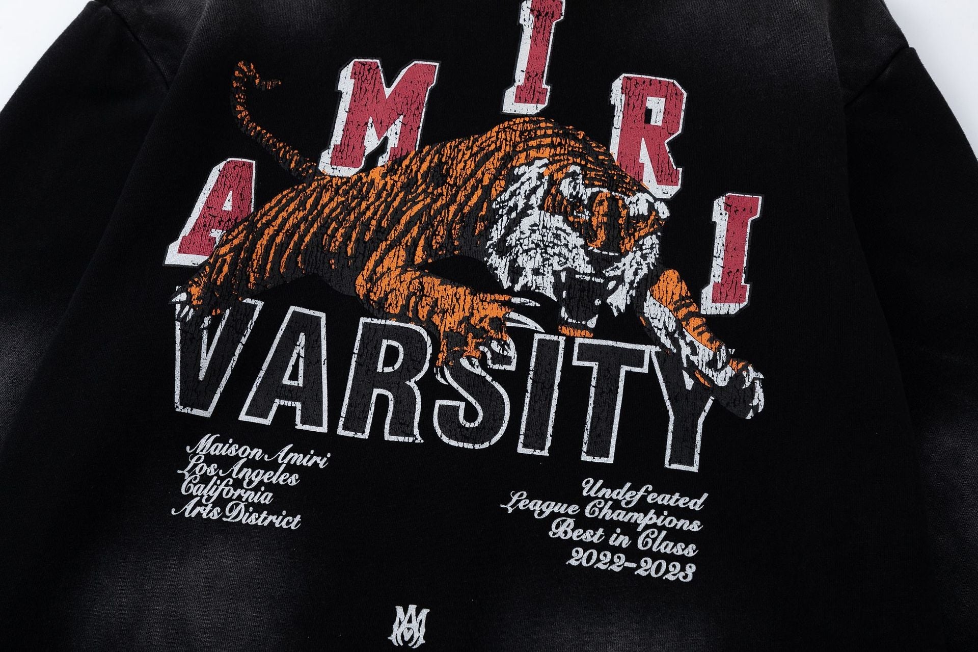 Amiri vintage tiger varsity hoodie Thickening