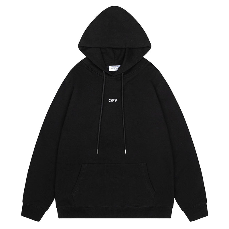 Off White Logo Drawstring Hoodie