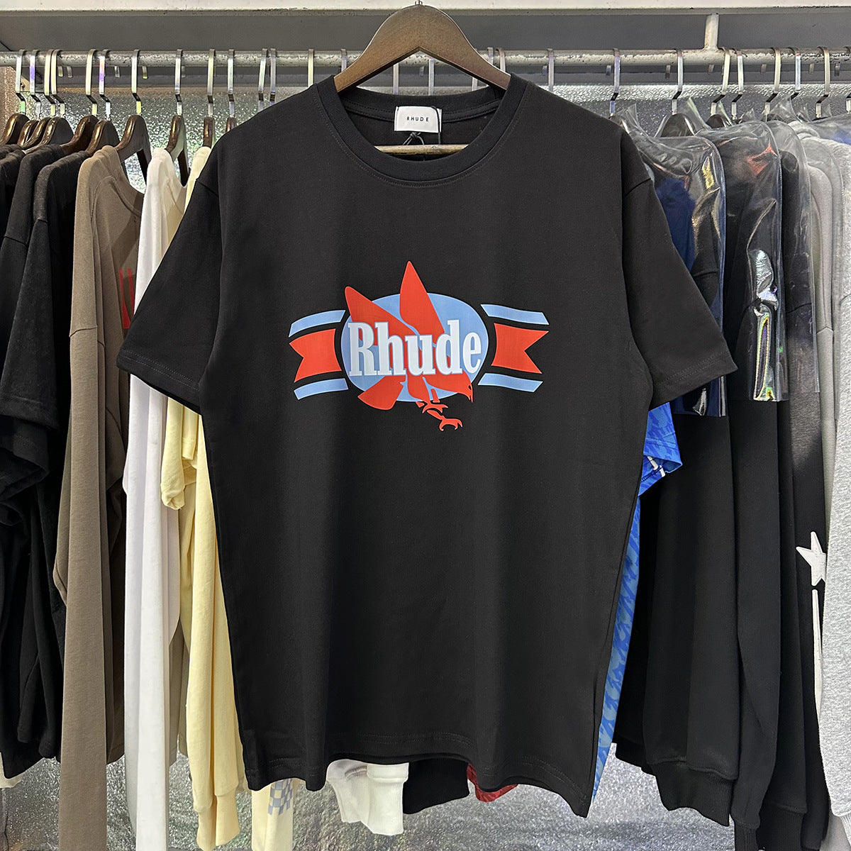 RHUDE Chevron Eagle cotton T-shirt