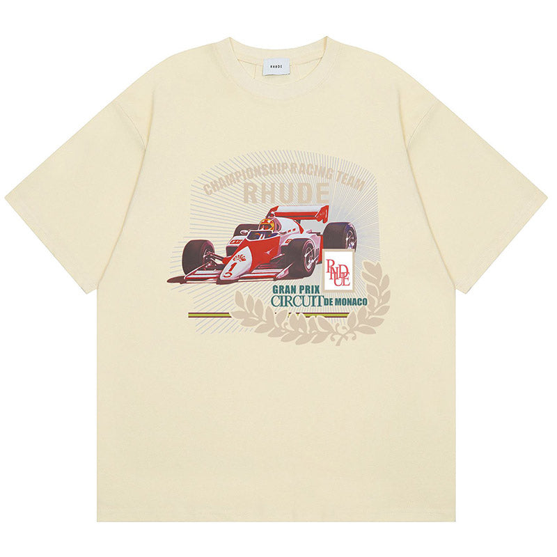 RHUDE Racing graphic print T-Shirts