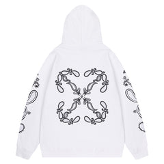 Off White Logo Drawstring Hoodie