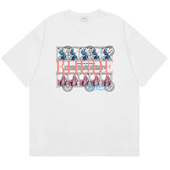 RHUDE Rhude Oil Painting Clock Coconut Tree Print T-Shirts