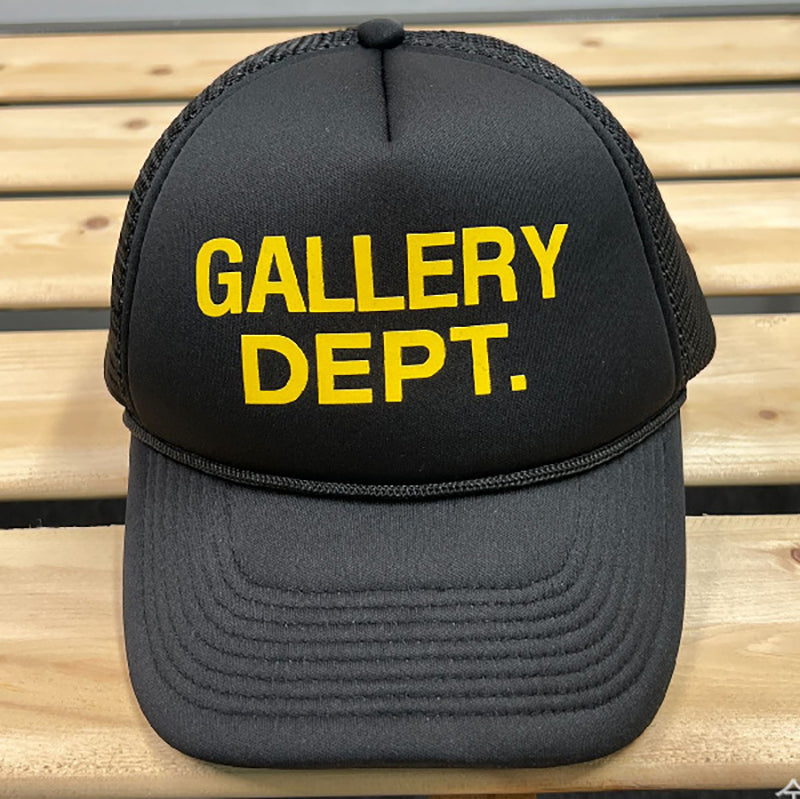 Gallery Dept Logo-Print Canvas and Mesh Trucker Cap