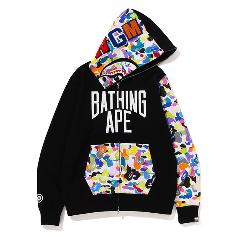 BAPE BATHING Camo color blocking Hoodie