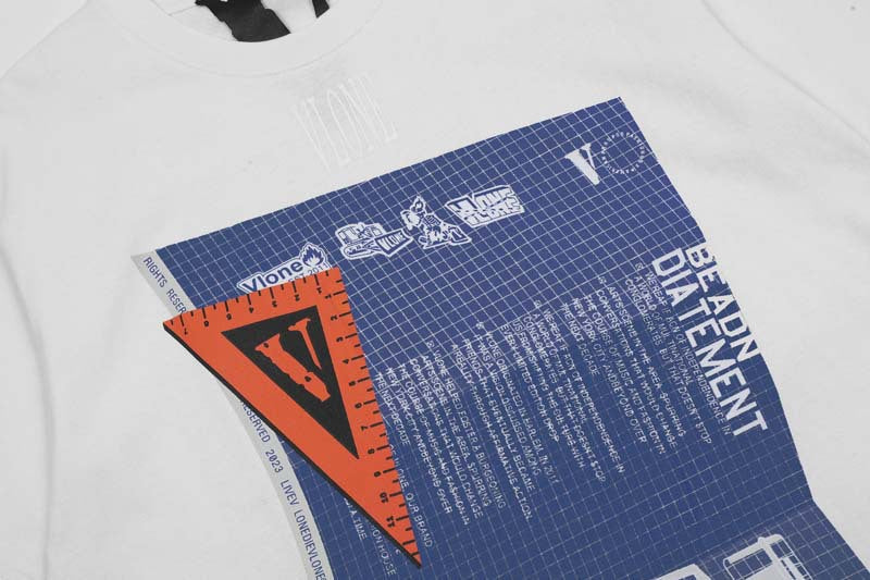 VLONE Fast Geometric Compass Print T-Shirts