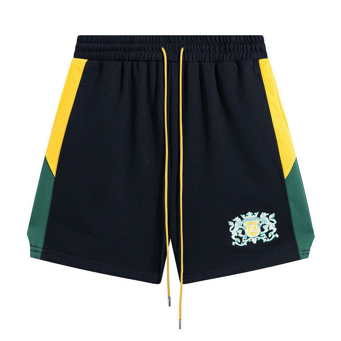 RHUDE Embroidered Tether Casual Color Block Shorts