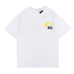 RHUDE Lettering Sunset Graphic T-Shirt Yellow