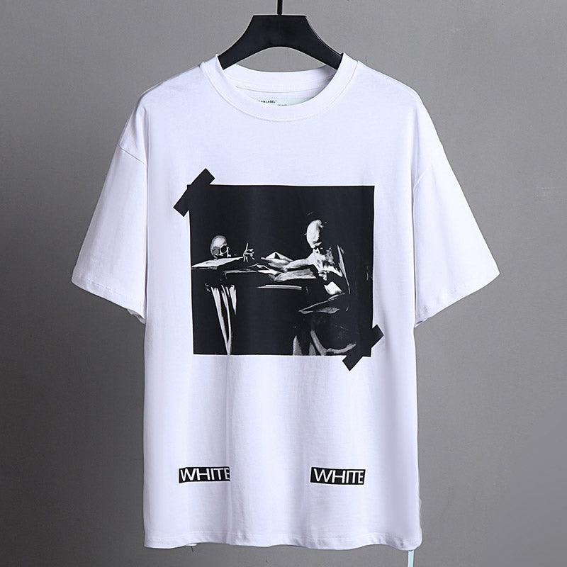 OFF WHITE Oil painting series arrow pattern T-Shirts