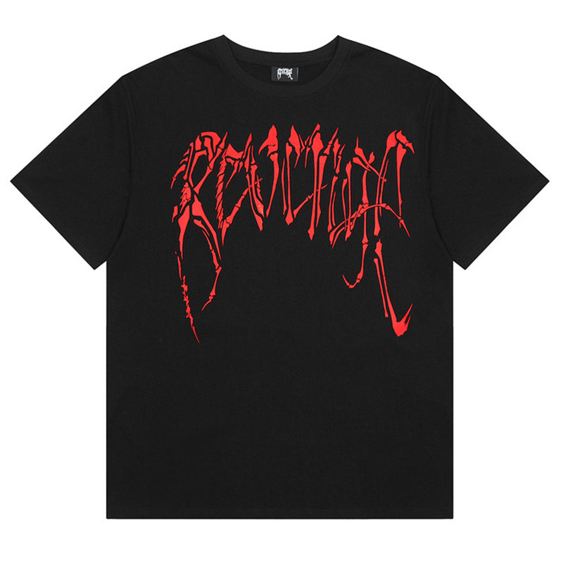 REVENGE metal Red skull T-Shirt