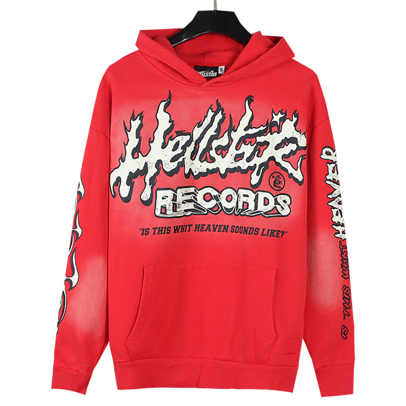 Hellstar Records Tie Dye Hoodie Red