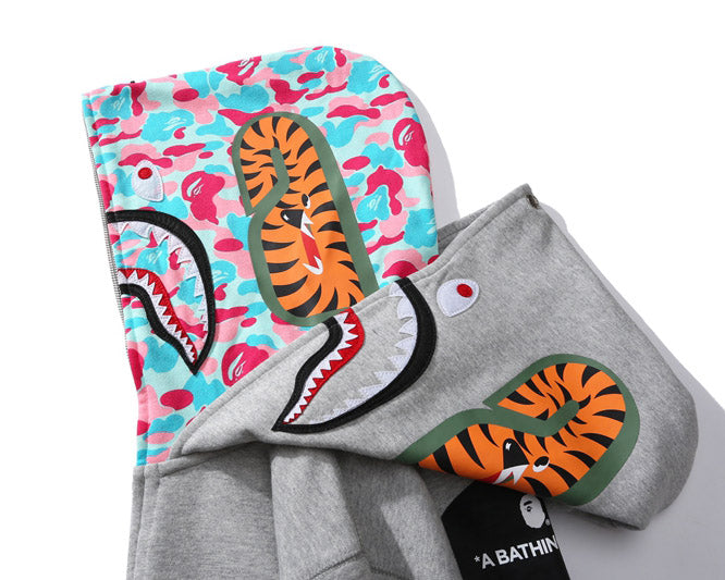 Bape shark full zip double hoodie