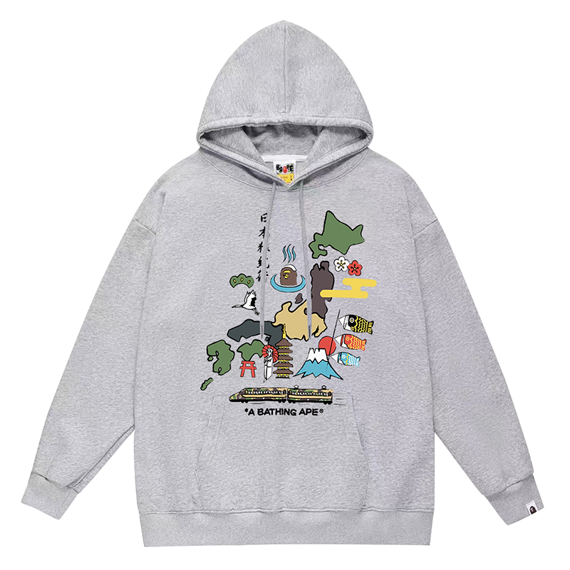 BAPE Ape Head Cartoon Pattern Print Hoodie