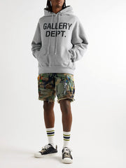 GALLERY DEPT Logo-Print Cotton-Jersey Hoodie